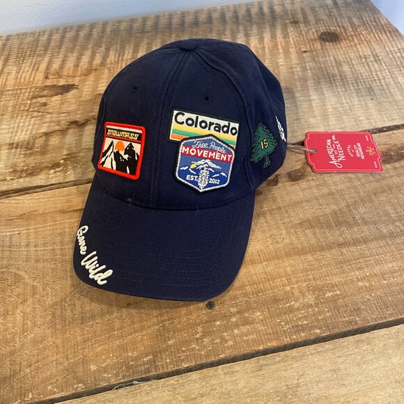 Free people X American Needle Mountain Made Baseball Hat Nwt In Navy - Picture 6 of 9